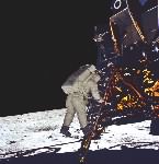 Aldrin
                  Steps onto Moon