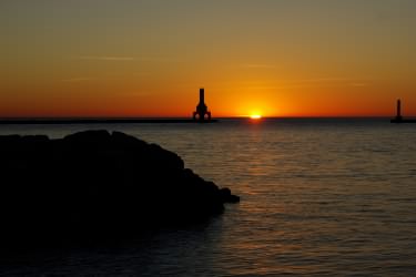 Sunrise Lake Michigan